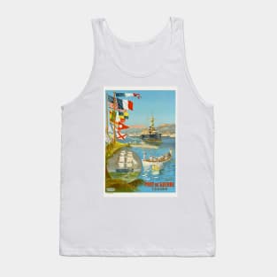 Port de Guerre. Toulon. France Vintage Poster 1901 Tank Top